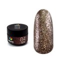 Гель для ногтей Bloom GLITZ №04 бронза, 5 мл Bl/0071 - фото 502546