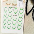 Дизайн для ногтей, наклейки 5D "Французский маникюр", зеленый SD-1923 - фото 524823