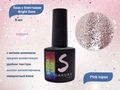 Камуфлирующая база для ногтей Sakura Bright Base Pink topaz, с блестками, 8 мл Pink topaz.
