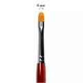 Кисть для геля Roubloff овальная №06 синтетика GC33R-6 - фото 530134