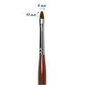 Кисть для геля Roubloff овальная №06, синтетика, длина 10 мм GN33R-6 - фото 530139