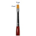 Кисть для геля Roubloff плоская №04 синтетика GC23R-4 - фото 530154