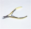 Кусачки для кутикулы MAAAN №M501G-16, двойная пружина, золотые, 7 мм M501G-16