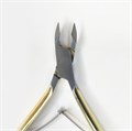 Кусачки для кутикулы MAAAN №M501G-16, двойная пружина, золотые, 7 мм M501G-16