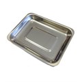 Лоток из нерж. стали для дезинфекции (прямоугольный маленький 12х22) Lot/K-01 - фото 534989