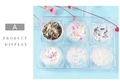 Набор дизайна для ногтей Broken glass flakes color A, 6 шт. glassA