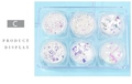 Набор дизайна для ногтей Broken glass flakes color С, 6 шт. glassC