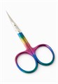 Ножницы для кутикулы Silver Star НСС 6 multicolor, длинные тонкие лезвия, цветное радужное покрытие	 НСС 6 multicolor - фото 539634