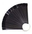 Палитра для лаков Веер на кольце, мягкий квадрат, черная, 50 типс ДВ03 - фото 541201