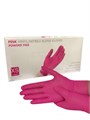 Перчатки витрил розовые WALLY PLASTIC размер L 100 шт./уп. WP003008 - фото 541772