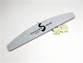 Пилка Sakura для искусственных ногтей серая, форма - полукруглая, абразивность 180/240 грит spl007 - фото 542476