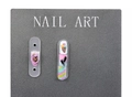Планшет для демонстрации дизайна Nail Art, серая, магнитная, 26*17см + 10 шт держателей PLSETG
