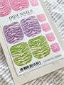 Пленки для педикюра IBDI Nails 103 Pastel zebra 103IBDIWRAPS - фото 545598