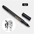 Ручка-маркер для дизайна ногтей №12 (черная) pen12-b - фото 547316