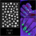 Светящиеся наклейки для ногтей Luminous Snowflakes №02 A034YG - фото 547736