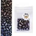 Фольга переводная (4*50см) Zoo Nail Art, новогодняя черная серебро №1456 zn/1456