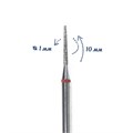 Фреза алмазная КМИЗ, мелкая (красная) насечка, Ø0,1 см, игла (фиссура) Б173.10/м(111) - фото 559803