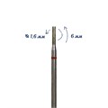 Фреза алмазная КМИЗ, мелкая (красная) насечка, Ø0,16 см, цилиндр (бочонок) Б111.16/117948(227) - фото 559861