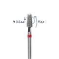 Фреза алмазная КМИЗ, мелкая (красная) насечка, Ø0,35 см, конус закругленный Б198.35м117970(230) - фото 559967