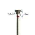 Фреза алмазная мелкая (красная) насечка, Ø0,2 см, конус обратный DD3020 - фото 560358