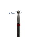 Фреза алмазная мелкая (красная) насечка, Ø0,2 см, шар DD2020 - фото 560363