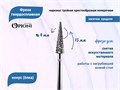Фреза твердосплавная Opioni, конус (елка), средняя (фиолетовая), Ø0,4 см, КОПн Op/241GXi - фото 562786