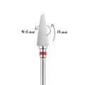 Фреза керамическая IRISK мягкая (красная) насечка, Ø0,6 см, конус  Б821-10-06