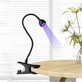 UV LED фонарик на прищепке, usb, черный uvfon-black - фото 565758