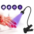 UV LED фонарик на прищепке, usb, 4 режима, черный uvfon-4b