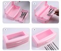 Бокс для дезинфекции маникюрного инструмента, розовый 4772pink - фото 565855