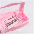 Бокс для дезинфекции маникюрного инструмента, розовый 4772pink - фото 565858