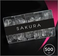 Гелевые типсы для педикюра-2, 500 шт.,"Sakura" GTS02