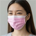 Маска медицинская трехслойная одноразовая нестерильная, 175*90 мм, 50 шт., розовая NO/маски-р