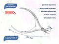 Кусачки для кутикулы Nippon Nippers, двойная пружина, матовые, лезвие 7 мм NNN-02-7