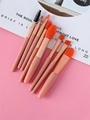 Набор кистей для макияжа, 8 предметов, розовый футляр kmn-8-pink
