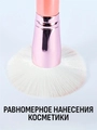 Кисть для макияжа, розовая, синтетика Km-001-pink